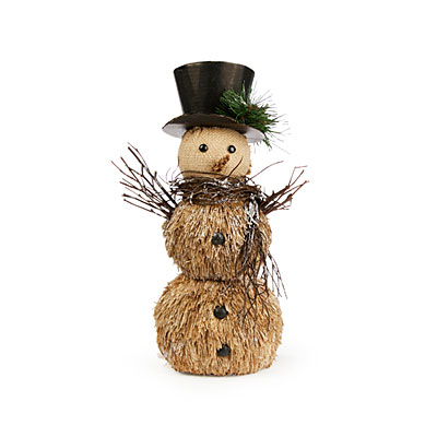 woodland snowman figurines