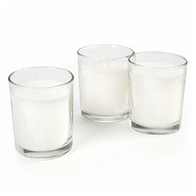 Unscented White Glass Votive Candles, 12-Pack | Big Lots