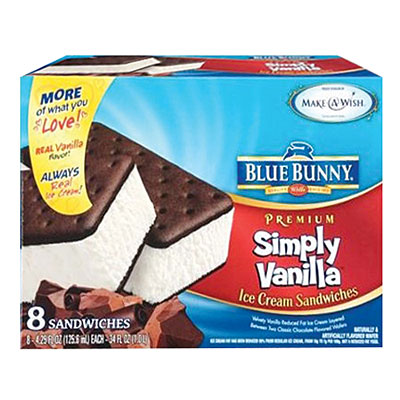 Blue Bunny® Simply Vanilla Ice Cream Sandwiches, 8-Pack | Big Lots