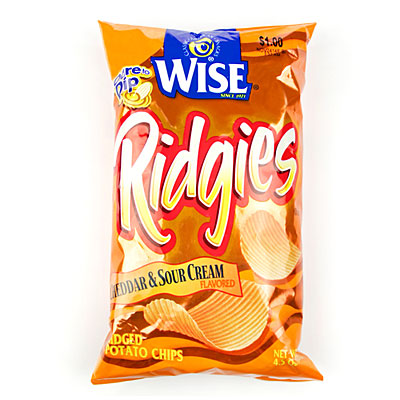 Wise® Cheddar & Sour Cream Ridgies® Potato Chips | Big Lots