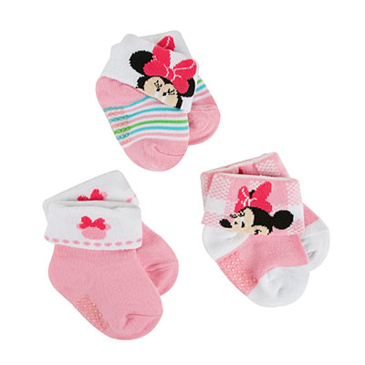 View Disney® Baby Minnie Mouse Sock Set, 3-Pack Deals at Big Lots