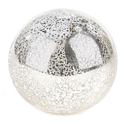 Glisten Silver Vintage Glass Ball | Big Lots