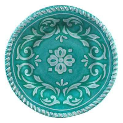 Turquoise Medallion Plastic Salad Plate | Big Lots