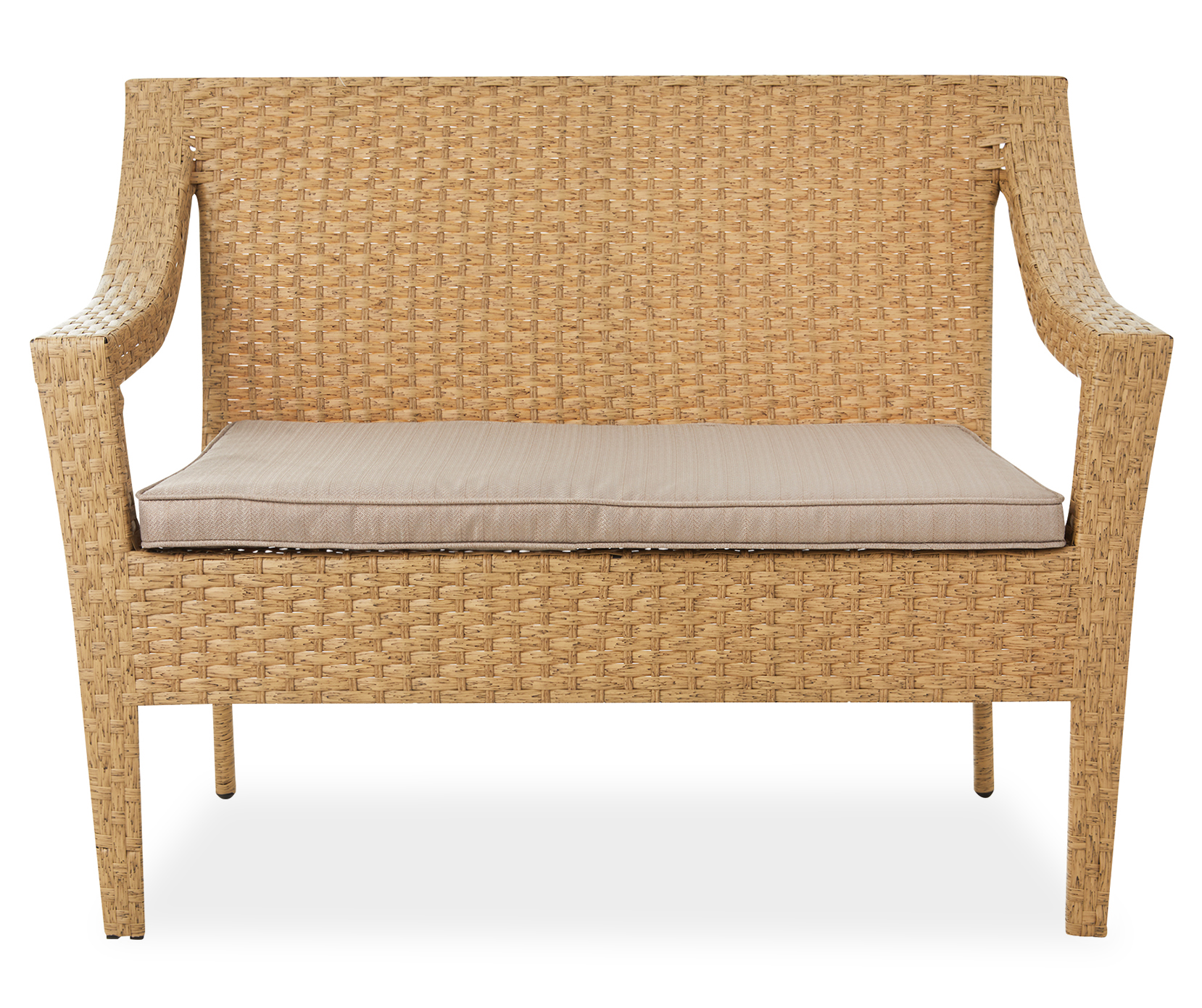 Wilson & Fisher All Weather Wicker Cushioned Outdoor Dining Bench