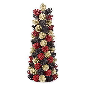 Woodland Collection Multi-Color Glitter Pinecone Tree | Big Lots